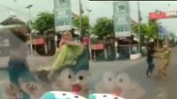 Viral Pertarungan Sengit di Jalan Raya, Muncul Jurus Tendangan Maut hingga Berguling-guling di Aspal