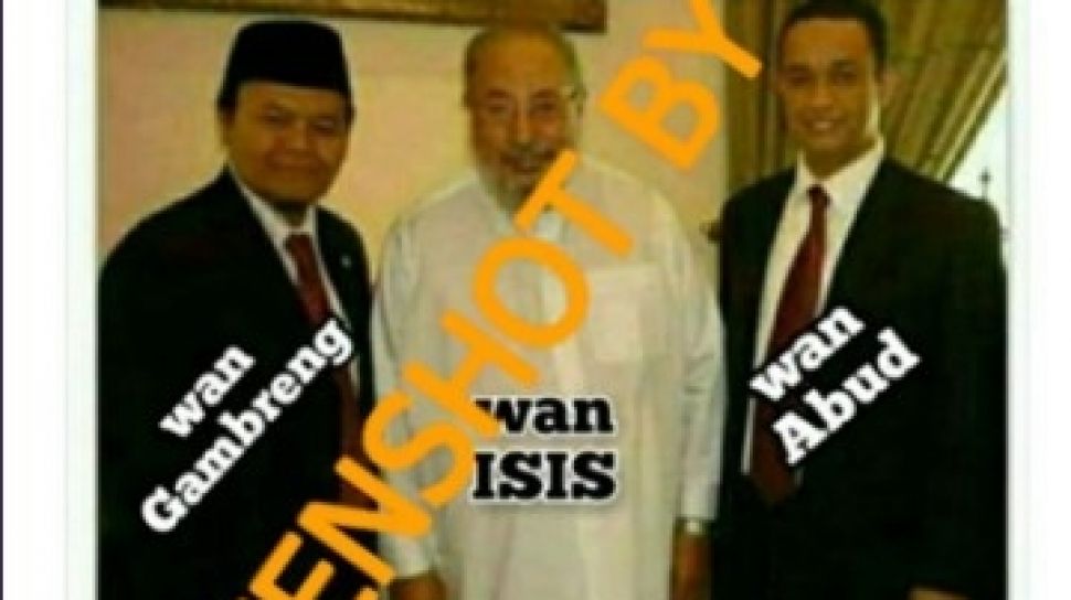 Beredar Foto Anies Baswedan Disebut Bersama Syeikh Yusuf Al-Qaradhawi Pimpinan ISIS, Benarkah?